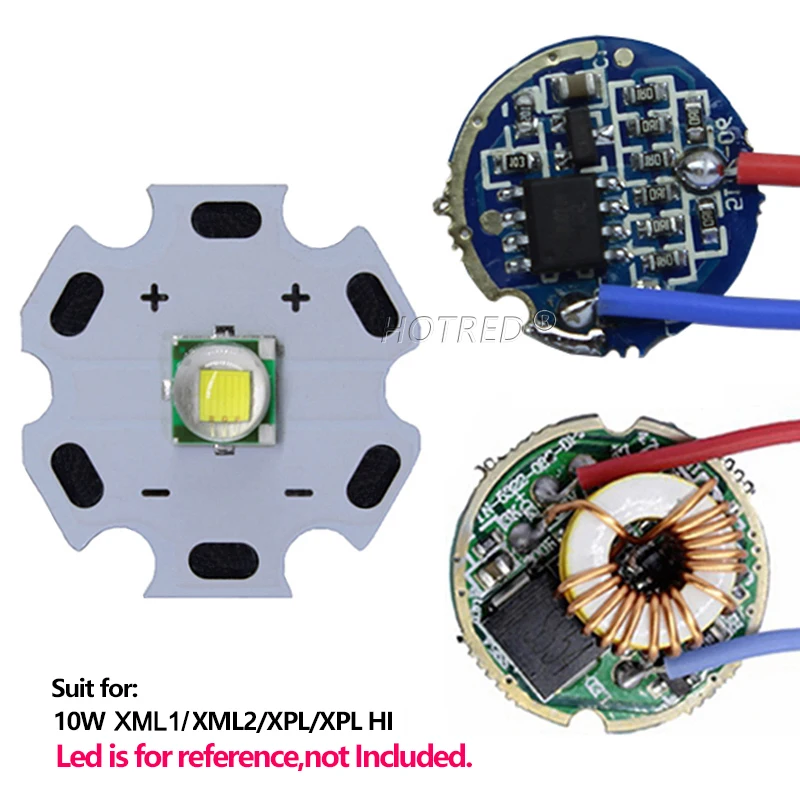 LED 손전등 드라이버 정전류 드라이버, XPE2, 3W, 5W, 10W, 12V, DC1.2 V, 3.6V, 4.2V, DIY, XPE 5050 T6 전원 공급 장치