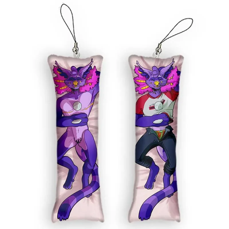 

New Fashion The Least Provocative Dakimakura Mini Pendant Anime Furry Pillow Keychain Bag Hanging Ornament Furry Small Pillow De