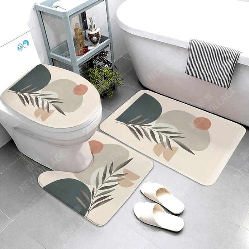 Anti-slip Bath Mat Bathroom Small Rug Shower Mat Decorative Absorbent Foot Mat Entrance Bathtub toilet rug Morandi Nordic Modern