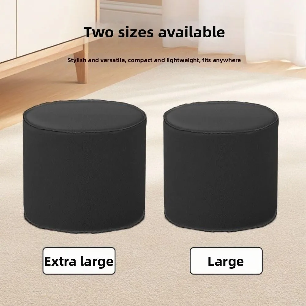 Thicken Large Capacity Storage Stool Waterproof Non-Slip Cylinder Ottoman Minimalist No Fillings