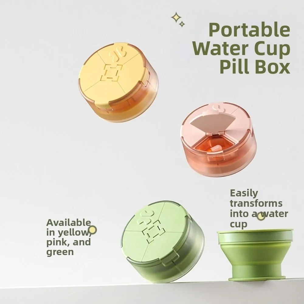 3 in 1 Portable Pill Cutter Sealed Precise Cutting Mini Medicine Box Dustproof Moisture-proof Daily Pill Splitter Outdoor