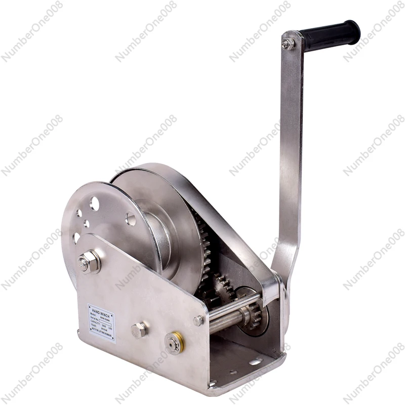 

Ручная лебедка из нержавеющей стали, двусторонняя самоблокирующаяся ручная лебедка, экологически чистая маленькая лебедка