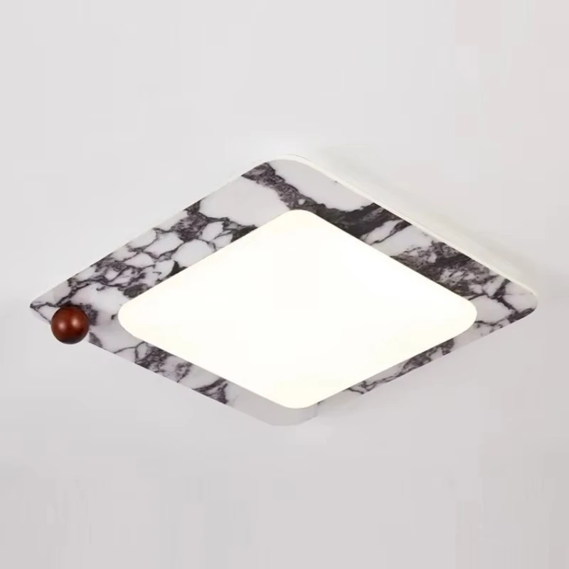 Italian Marble Bedroom Lamp Ceiling Lamp French Master Bedroom High-end Room Model Room Lighting Fixture Includes Remote Control