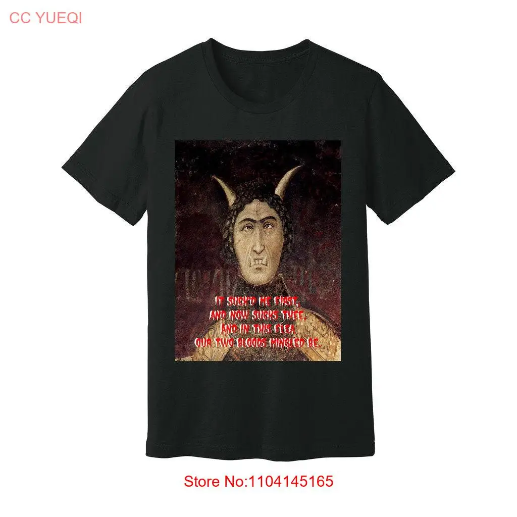 Lorenzetti's Vampire T Shirt The Flea Undead Nosferatu John Donne Medieval Art Mysterious Spooky Horror All Cotton