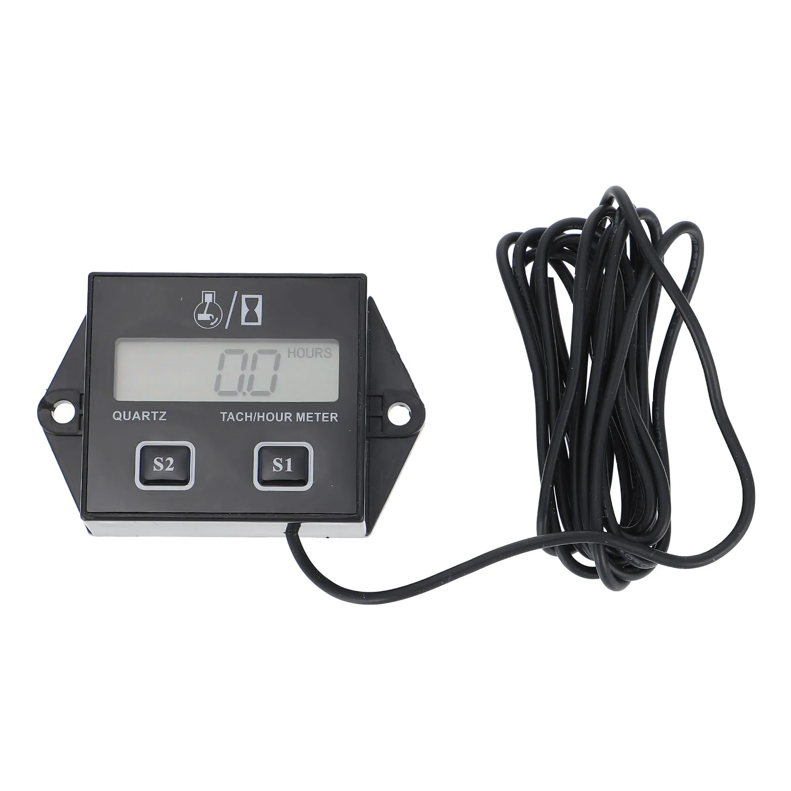 

1pc Oil Saw Tach Meter Gauge ABS Small Gasoline Machine LCD Display Long Life Motorcycle Lawn Mower