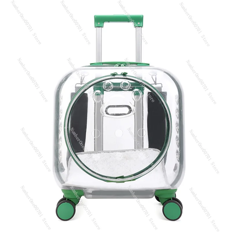 Pet Trolley Bag Transparent Backpack Pet Bag Cat Bag Large Capacity Cat Outing