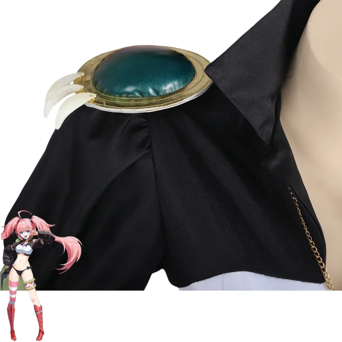 ผมได้กลับชาติมาเกิดเป็นชุดคอสเพลย์ผู้หญิงสีดำเสื้อโค้ทสั้นสีดำน่ารักสำหรับผู้หญิงชุดสูทปาร์ตี้สุดเซ็กซี่