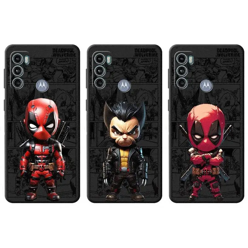 Phone Case for Motorola G22 G30 G31 G50 G52 G53 G60 G72 G200 Edge 40 30 Neo One Fusion Marvel Deadpool And Wolverine Heros Cover