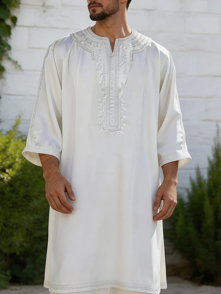 Sommer-Kaftan für Muslimische  – Embroidery Arabic Bewertung und Preis