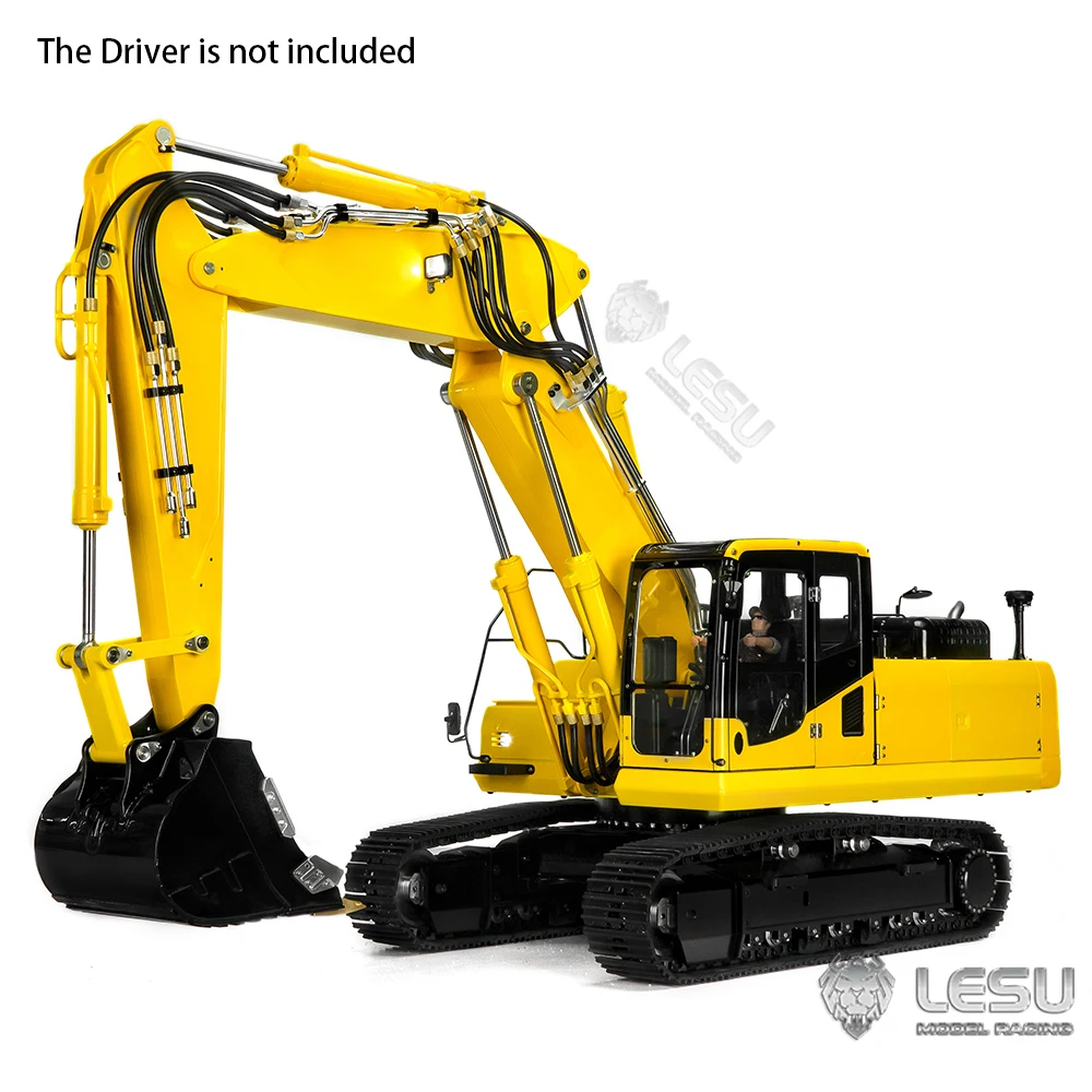 LESU 1/14 RC Hydraulic Digger PC360 3 Arms Remote Control Excavator Painted Assembled Toy Light 7-way Reversing Valve TH22216