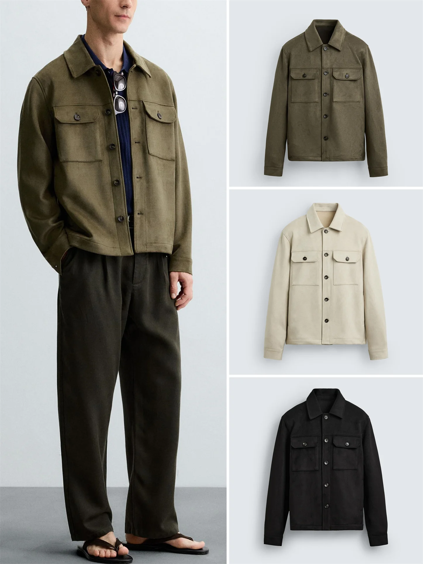 

Мужская модная свободная бархатная текстура irt Jaet, новая осенняя коллекция, верхняя одежда со стойкой, длинный све, чистый цвет 30500