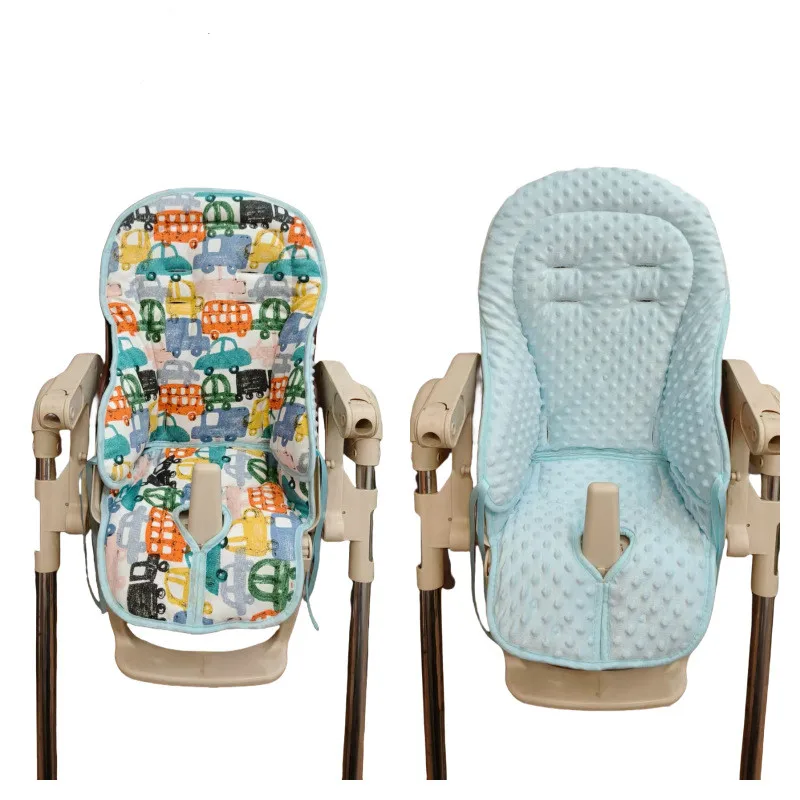 وسادة مقعد كرسي مرتفع للأطفال من القطن الناعم مزدوجة الجوانب ومضادة للانزلاق وقابلة للغسل لكرسي تناول الطعام وغطاء وسادة خلفي #6