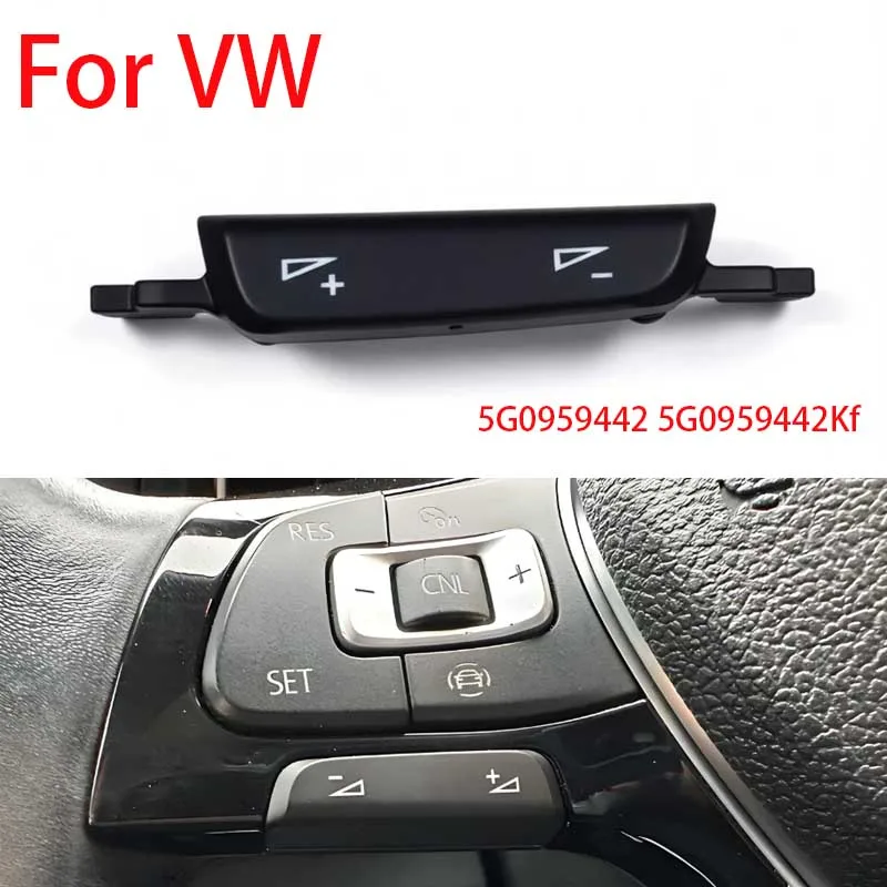 

1Pc 5G0959442/5G0959442K Multifunction Steering Wheel Volume Button Cap - For VW Golf 7 7.5 MK7 Jetta A7 Passat B8 Tiguan Touran