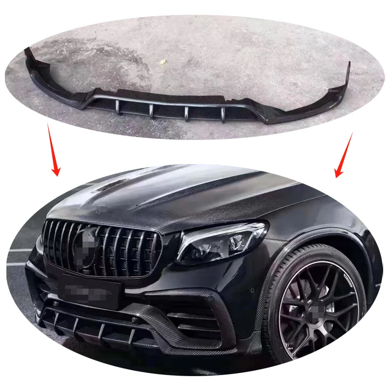 

Carbon Fiber Front Lip For Mercedes Benz GLC 43 63 2017-2019 Good Quality Front Lip for Classic Auto Part