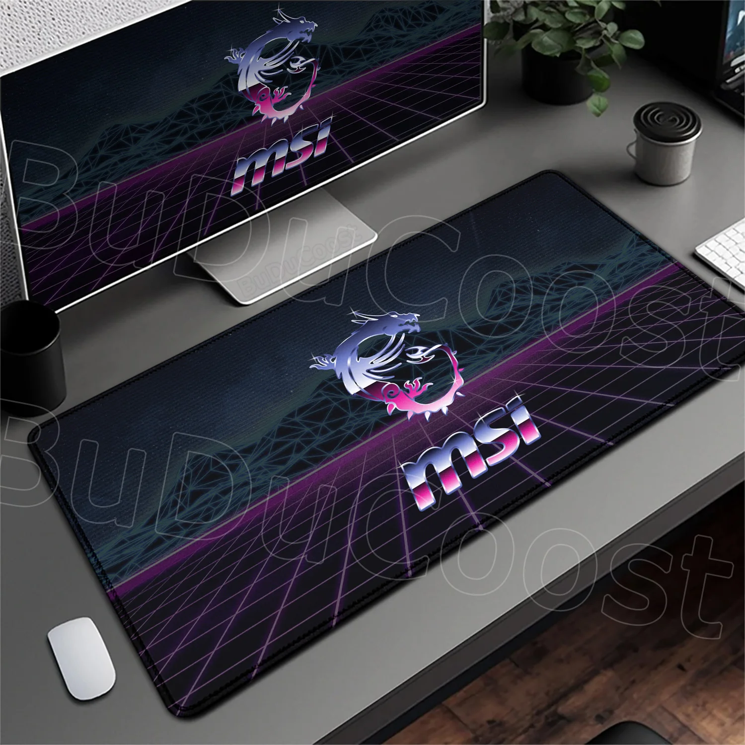 Большой ковер для компьютерного геймера, офисный нескользящий длинный настольный коврик, коврики для мыши XXL, коврик для мыши в стиле аниме, HD принт, клавиатура MSI, игровые аксессуары