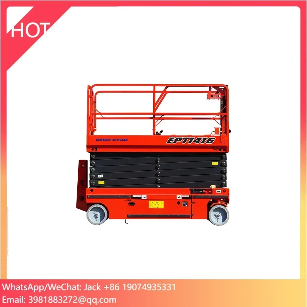 14m High Quality Motor Tracked Mobile Aerial Elevating Scissor Lift Work Platform
