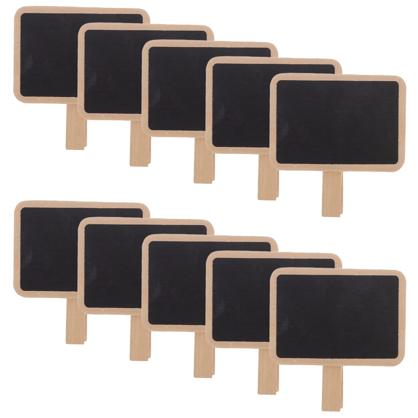 40Pcs Wooden Mini Chalkboard Clip Reusable For Party Table Decor Office Worker Signs Erasable Message Tags Food