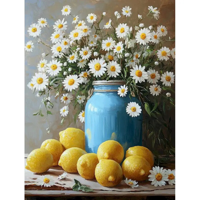 

GATYZTORY Coloring By Number Lemon Landscape HandPainted Art Gift DIY Drawing On Canvas Pictures By Number Snow Kits Home Decor