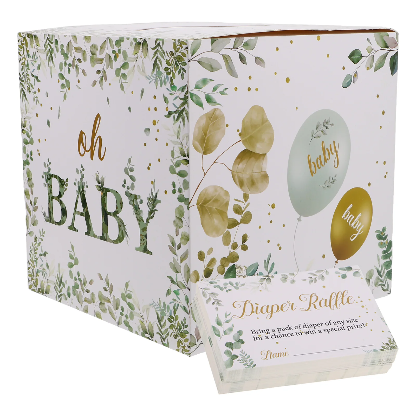 

Baby Shower Wish Card Game Set 24PCS Decorative Present Boxes Diaper Raffle Tickets Gender Reveal Party Favors Floral