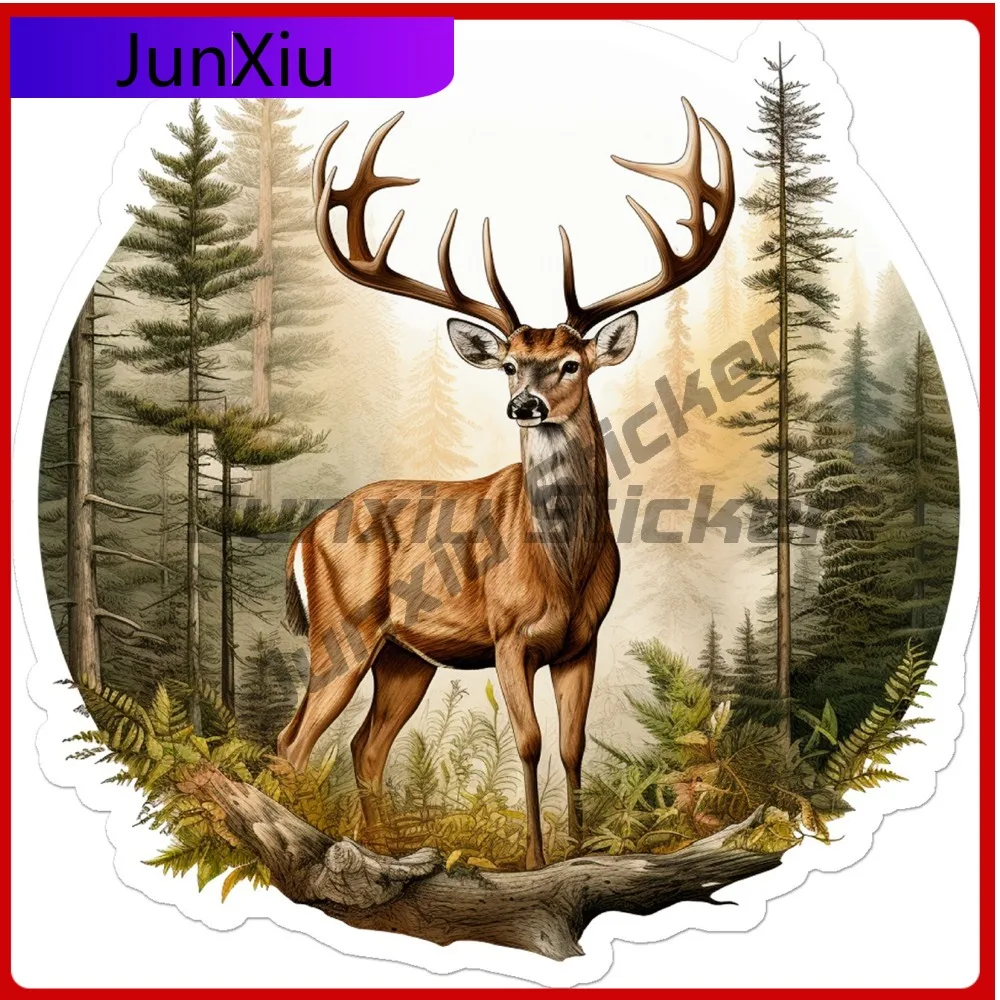 

Deer Buck Forest Trendy Premium Vinyl Creative Window Decal Decoration Waterproof Car Laptop Bumper Auto Exterior Gift