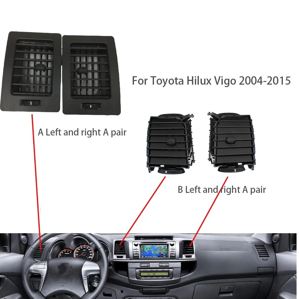 2004-2015 per Toyota Hilux Vigo presa aria condizionata console centrale presa aria condizionata