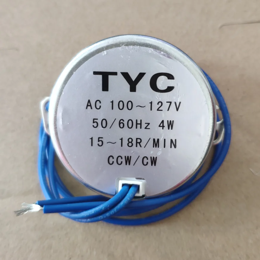 TYC50 110V AC gear motor 5rpm 15rpm 20rpm permanent magnet synchronous motor ,shaft daimter 7mm~