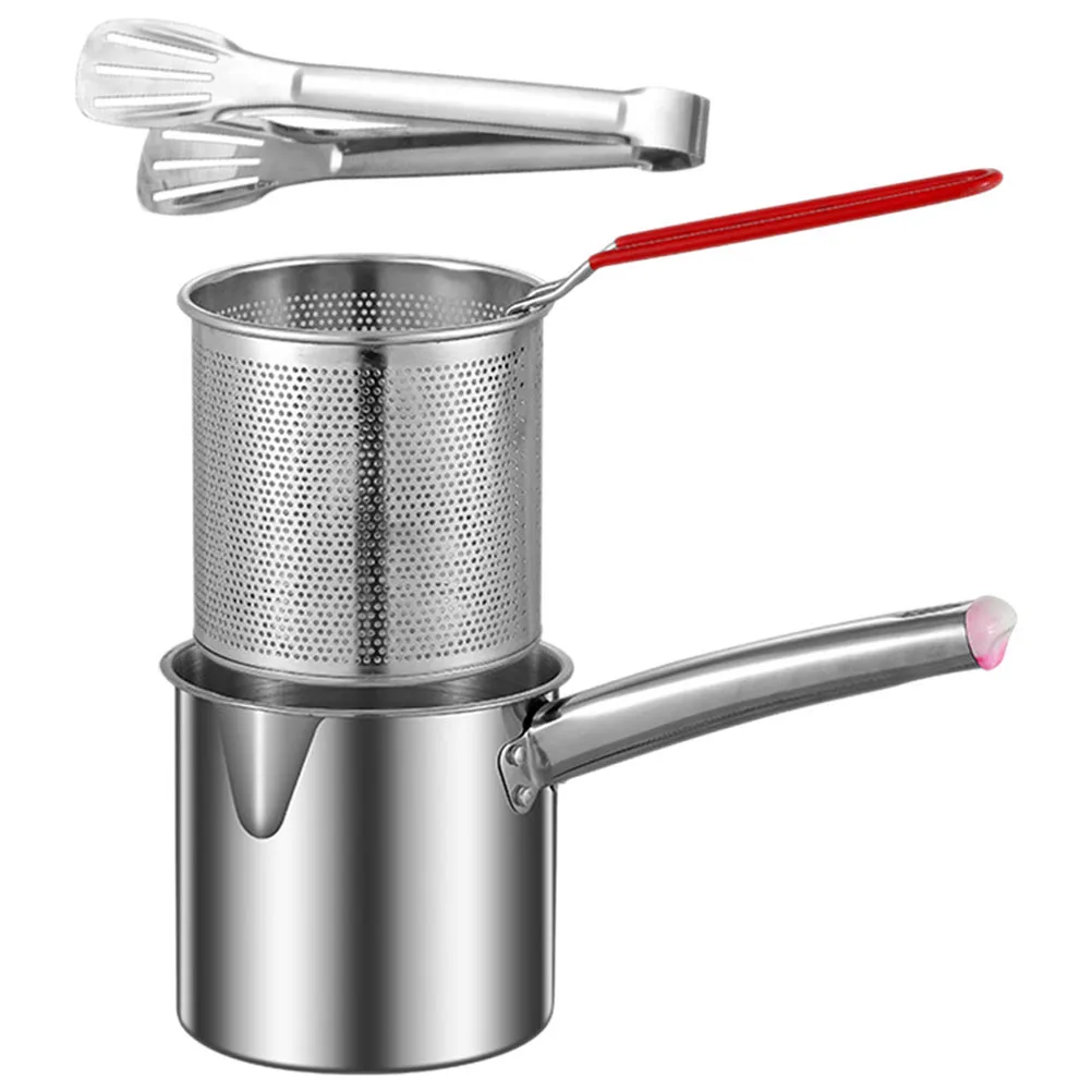 

Stainless Steel 8L Compact Size Versatile Boiling Hot Pot Stewing Small Fryer Pan Oil Fryer Household Cookware