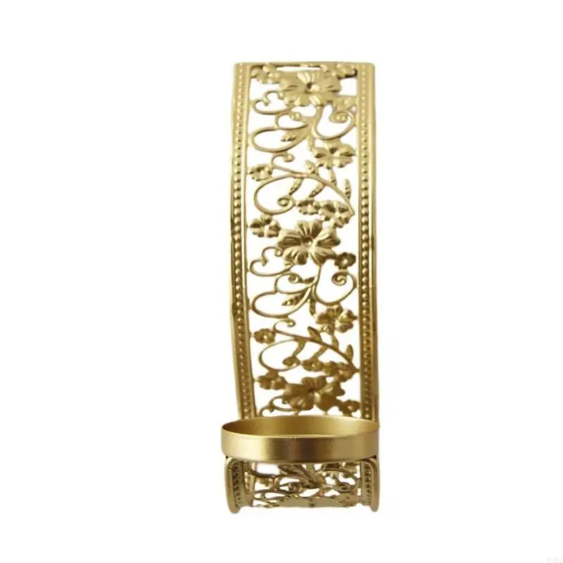 Wall Hanging Holder Hollow Design Candlestick Holder Stand Home Decor for Room Decoration Bar Party