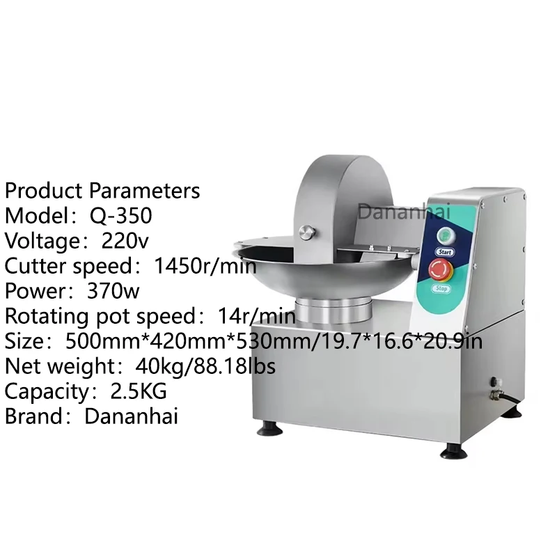 Commercial Multifunctional Vegetable Bowl Cutter Food Chopper for Condiment Production Kitchen Gadget Stainless Steel