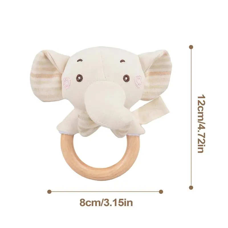 Pluszowa Grzechotka dla Niemowląt Śliczna Zabawka Wstrząsająca w Kształcie Zwierzątka Pluszowa Chwytak Wstrząsający dla Dzieci Chłopców Dziewcząt Słoń Niedźwiedź Królik Lew Kształt Zabawki do Chwytania