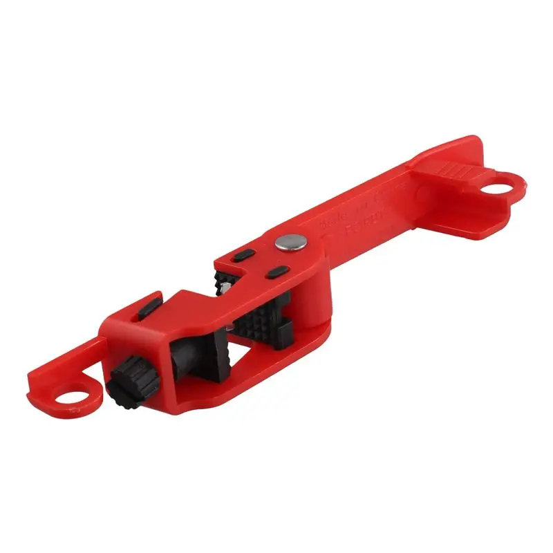 ABJN-2X Red Electrical Box Circuit Breaker Lockout, Tagout Breaker Box Lock For Standard Single And Double Toggles