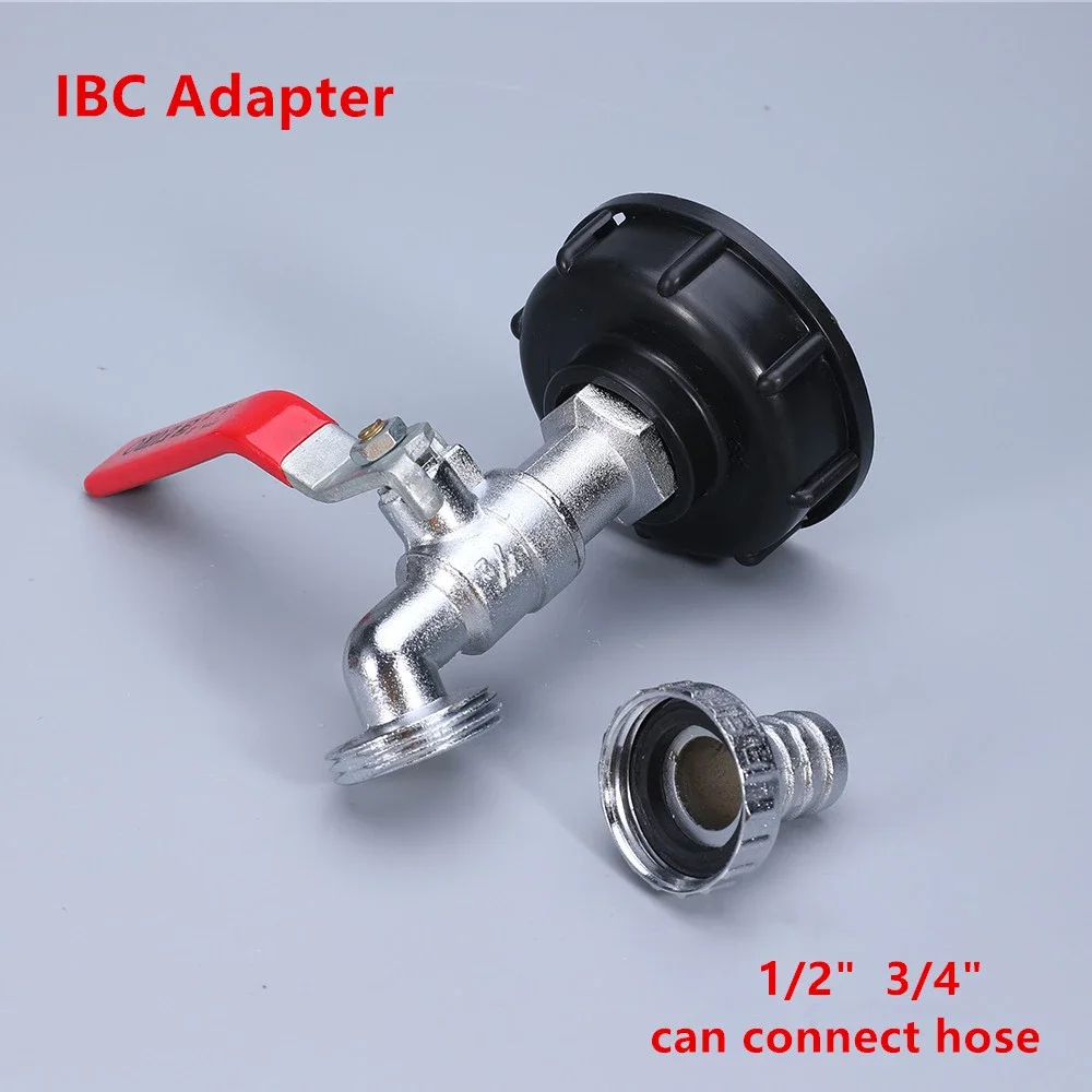 IBC TIBC Tank Tap Adapter S60X6 Coarse Thread Garden Quick Connect Faucet Alloy Tank Tap 1000 Liter Ibc Tank Accessory Valve Fit