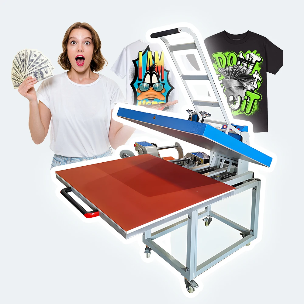 80x100cm large format hot press t-shirt fabric clothing DTF sublimation clothing small business