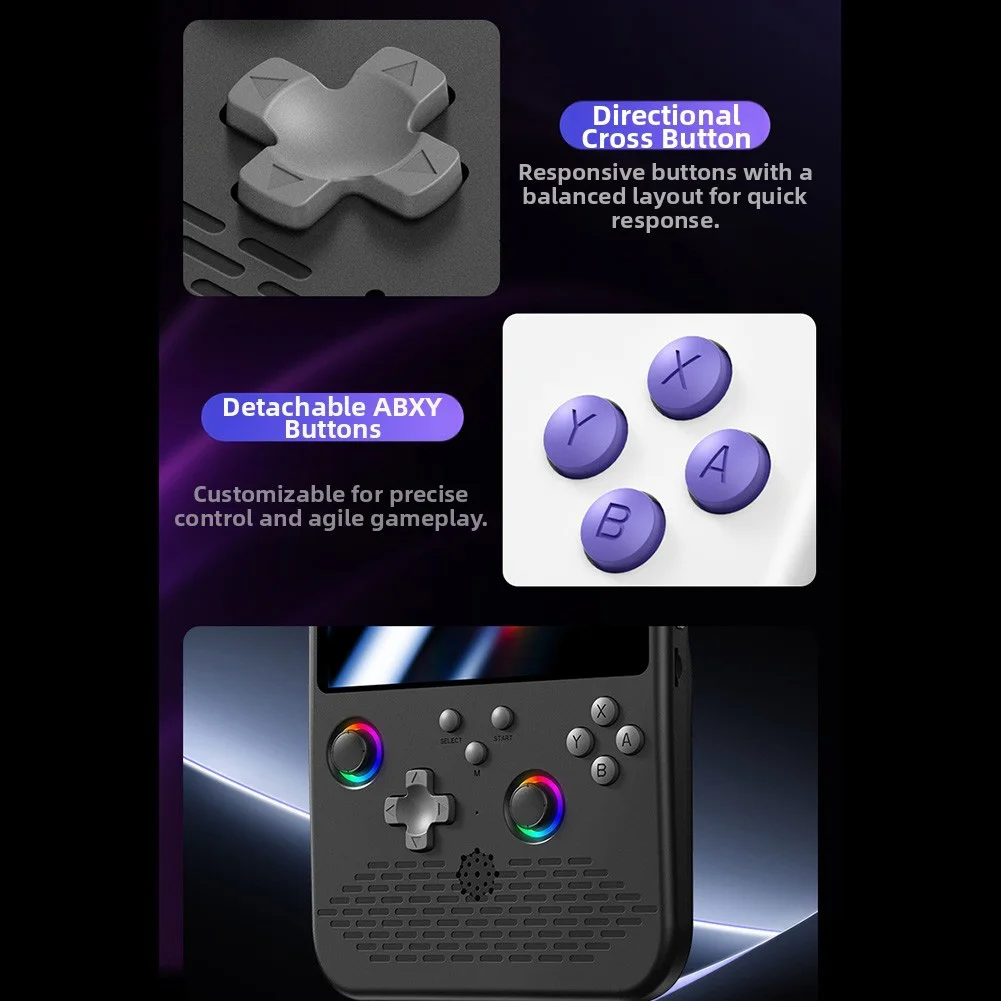 Handheld Game Console H5 64G 5.0 Inch IPS Screen Nostalgic Mini For Arcade Handheld Console With RGB Atmosphere Light