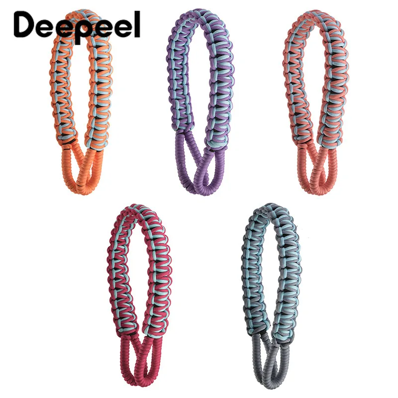 Deepeel 60cm Colorful Handmade Braided Bag Strap Purse Handbag Woven Straps Single Shoulder Underarm Bags Hardware Accessories