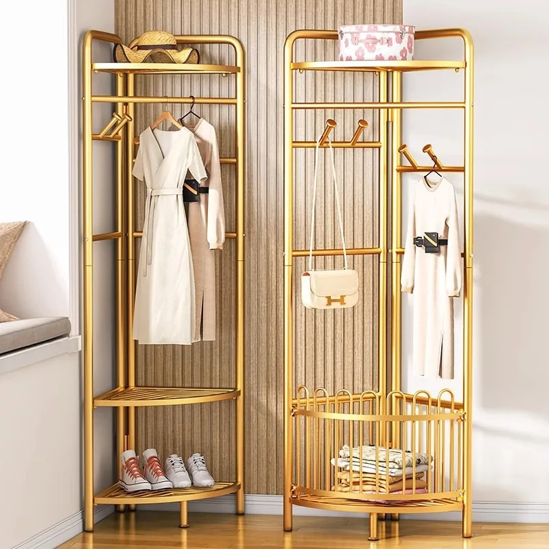 Eck-Kleiderständer, bodenhoher Schlafzimmer-Kleiderständer, Eck-Kleiderbügel, einfacher Wäscheständer, luxuriöser Garderobenständer