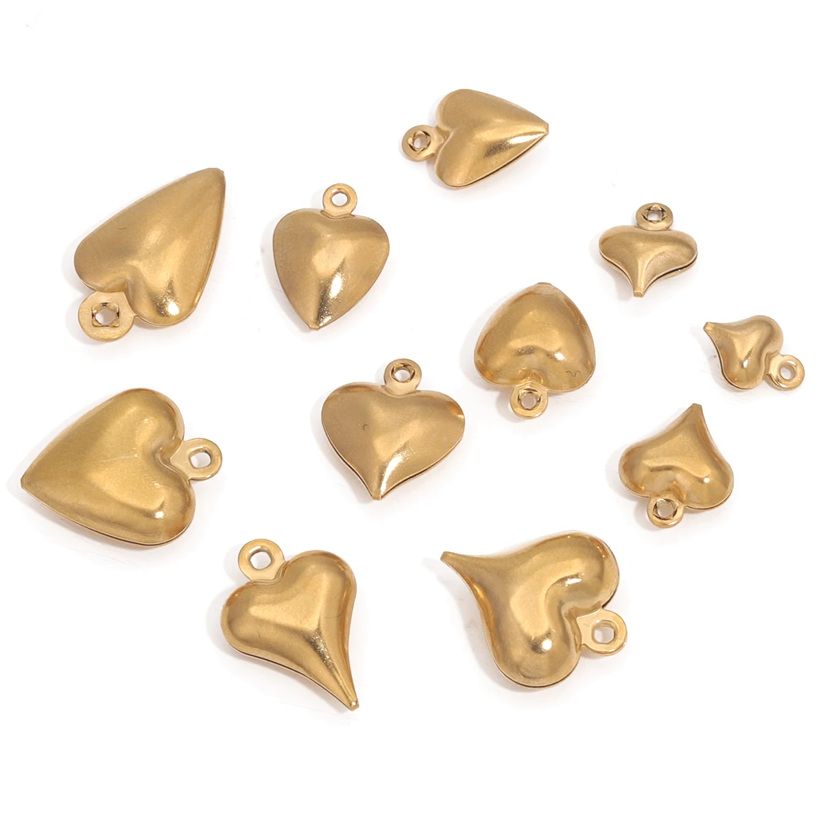 

20pcs Stainless Steel 3D hollow Classical Heart Charms Pendants DIY Jewelry Making Finding Necklace Bracelets Supplies Wholesale