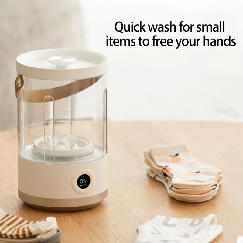 U1JE Travel Washer Rechargeable 4000mAh Battery Washer Clear Clearer untuk Penghematan Ruang Apartemen Berkemah Pakaian Dalam