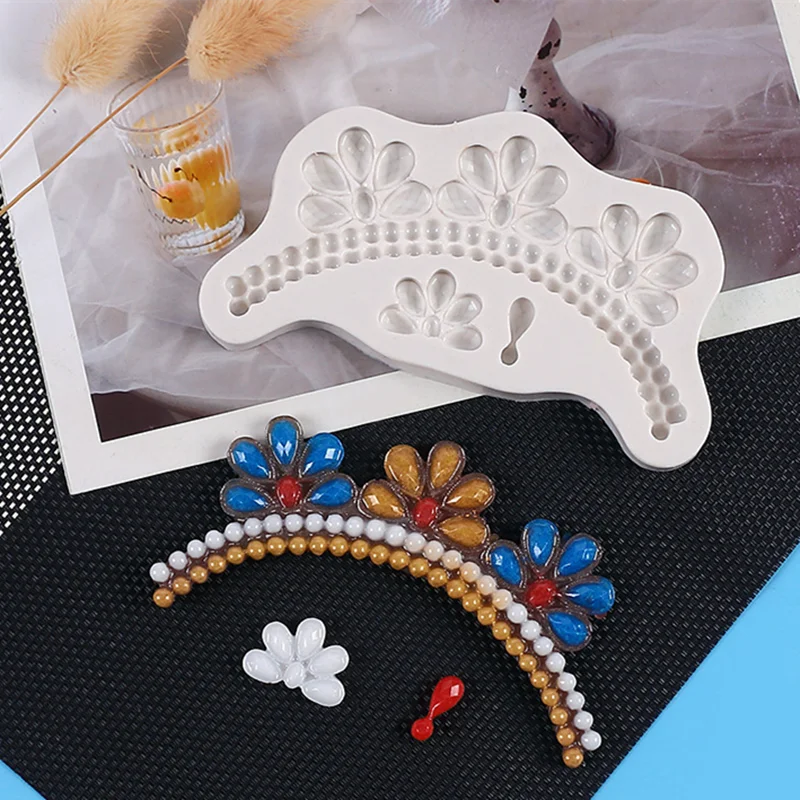 

Silicone Mold Pearl Jewelry Resin Kitchen Baking Tool DIY Chocolate Dessert Pastry Fondant Mold Cake Lace Decoration Accessories