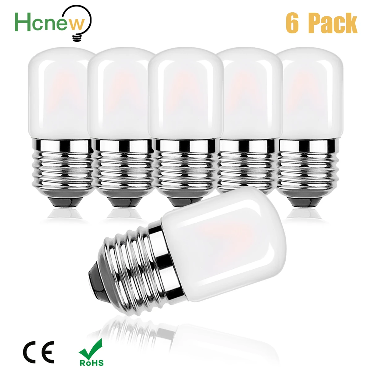 6Pcs Led Bulbs T28F E27 220V E26 110V Lights For Living Room Mini Tubular Frosted Glass 1W Dimmable Low Watt Filament Light Bulb