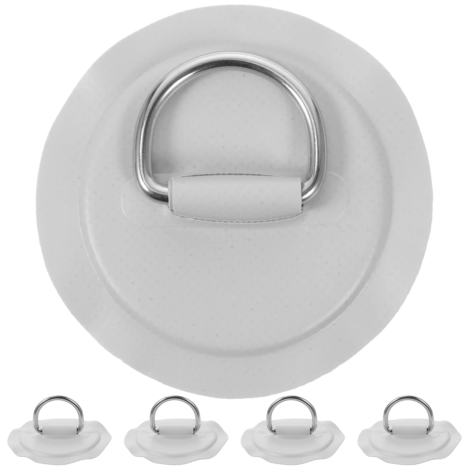 

5pcs Black Stainless Steel D-shaped Buckles for Inflatable Boats PVC Rafts Kayak D Rings Patch Eye Accessories Modern Design