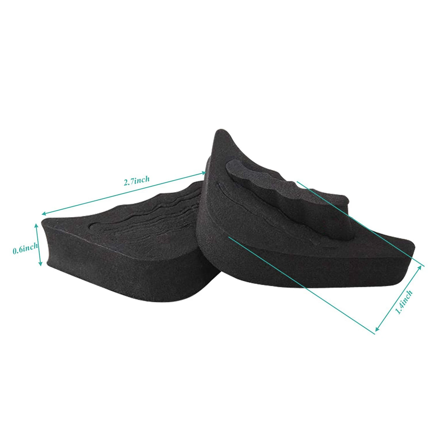 ABQR 2 Pairs Shoe Filler Toe Inserts for Shoes Too Big for Women Shoe Fillers Adjustable for Shoes Men Adult (Black)