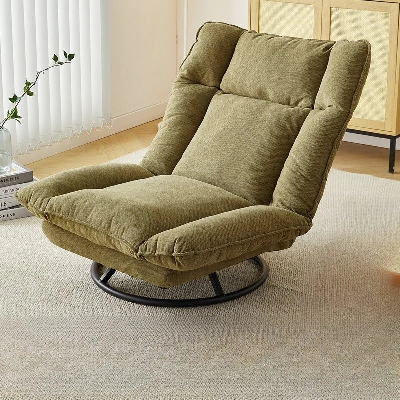 

Новый поворотный диван-кресло с регулируемой спинкой, вращающееся кресло для отдыха для гостиной, балкона, плюшевая ткань, ленивое кресло
