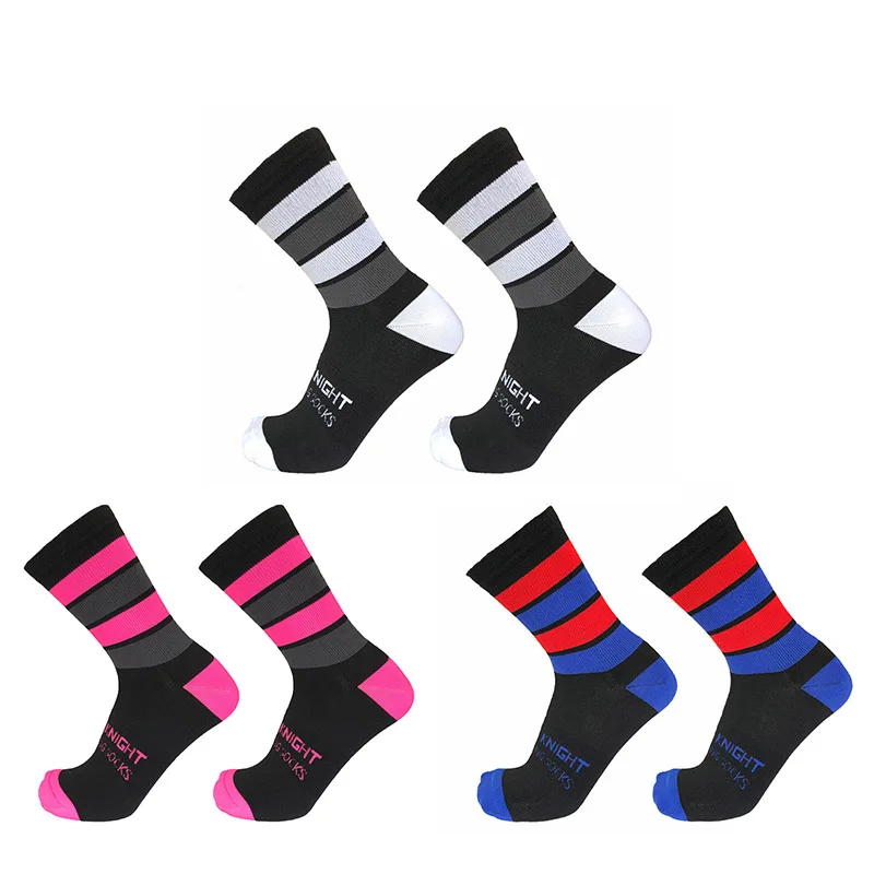 SKY left and right foot striped cycling socks cycling sports cycling running socks calcetines ciclismo hombre