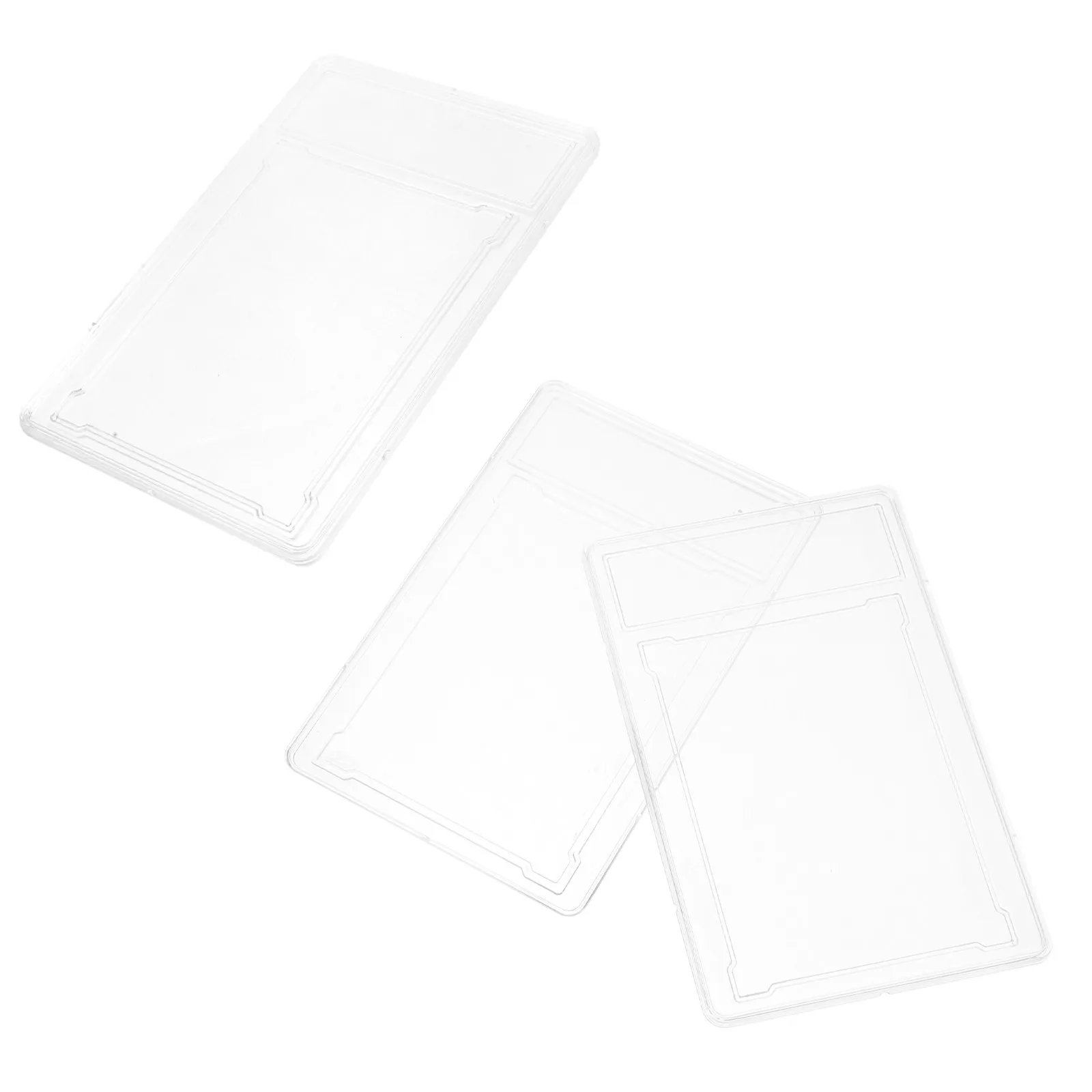2Pcs Trading Cards Protector Case Clear Plastic Hard Card Holders Smooth Edges Protective Display Covers for Cards