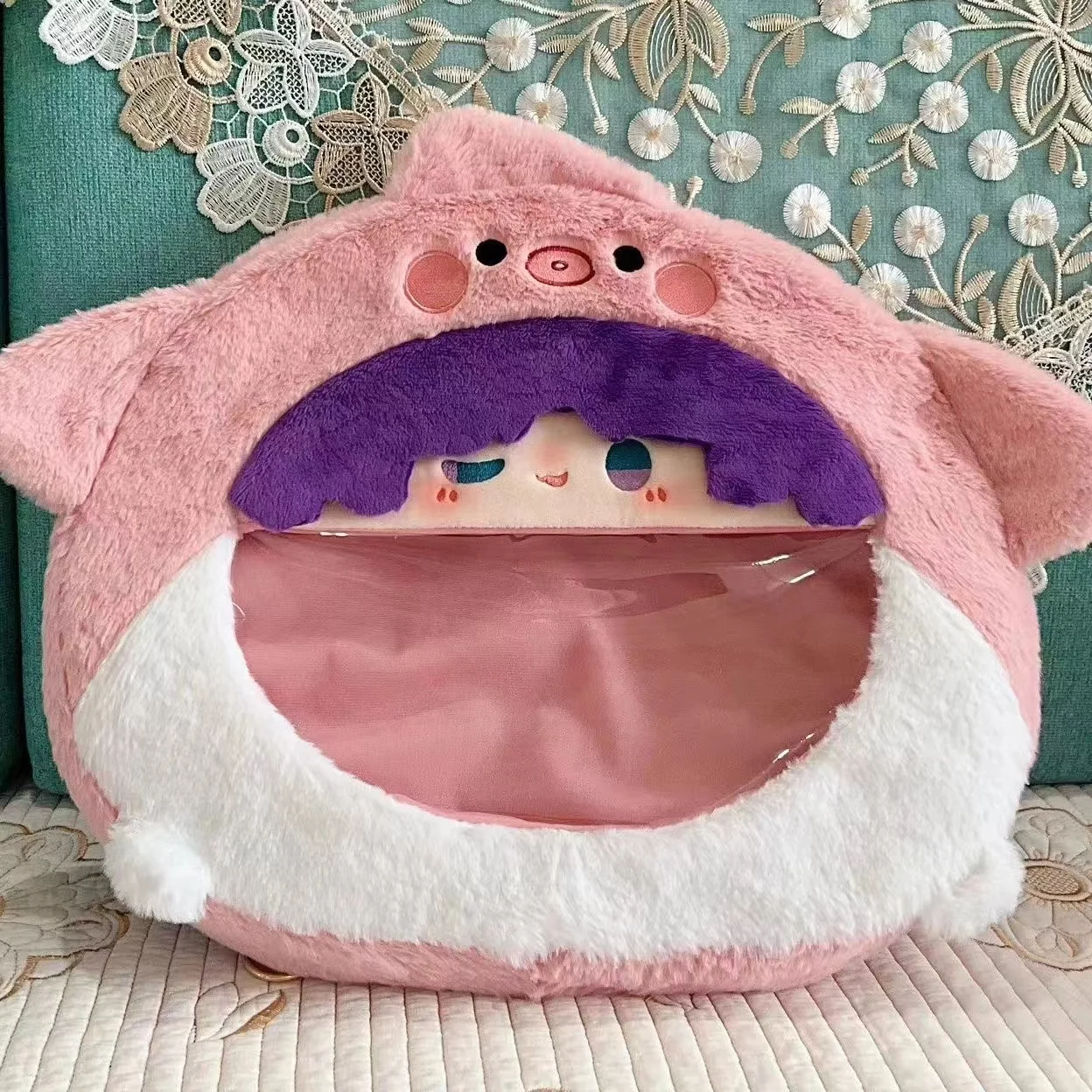 

Anime Love and deepspace Rafayel Cosplay Student Bag Fox Decoration Plush Doll Cartoon Cute Backpack Xmas Gift Presell Ornament