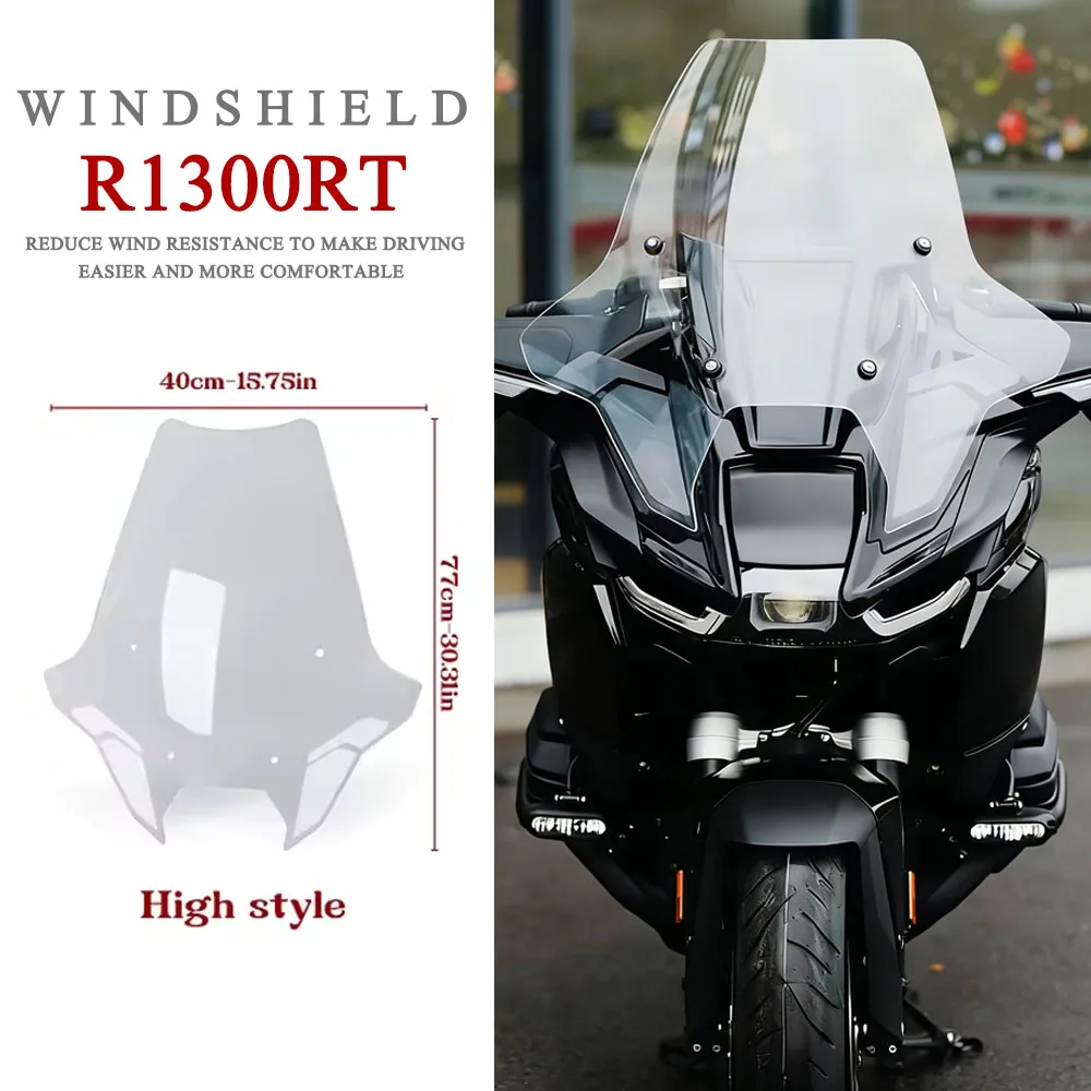 

Motorcycle Accessories For BMW R1300RT New Expanded Windscreen Windshield Wind Deflector Screen Fairing R1300 RT R 1300 RT 2025-