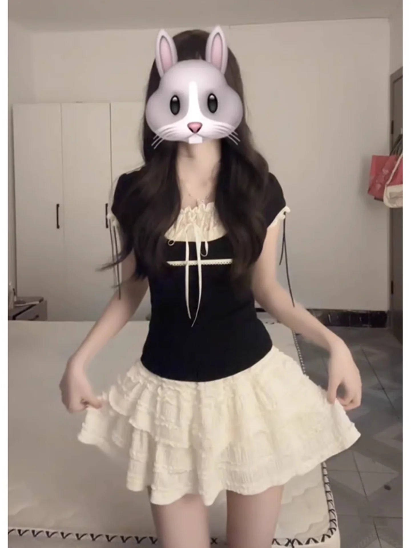 スイート プチ パフィー ケーキ スカート レディース 夏 新しい レトロ ハイウエスト スリミング 多用途 f-length スカート フィットネスなどに