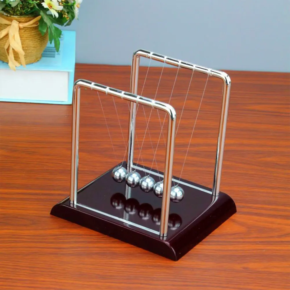 Newtons Cradle Steel Balance Ball  Teaching Supplies Physics Science Pendulum Desk   Gifts Home Decoration view 3