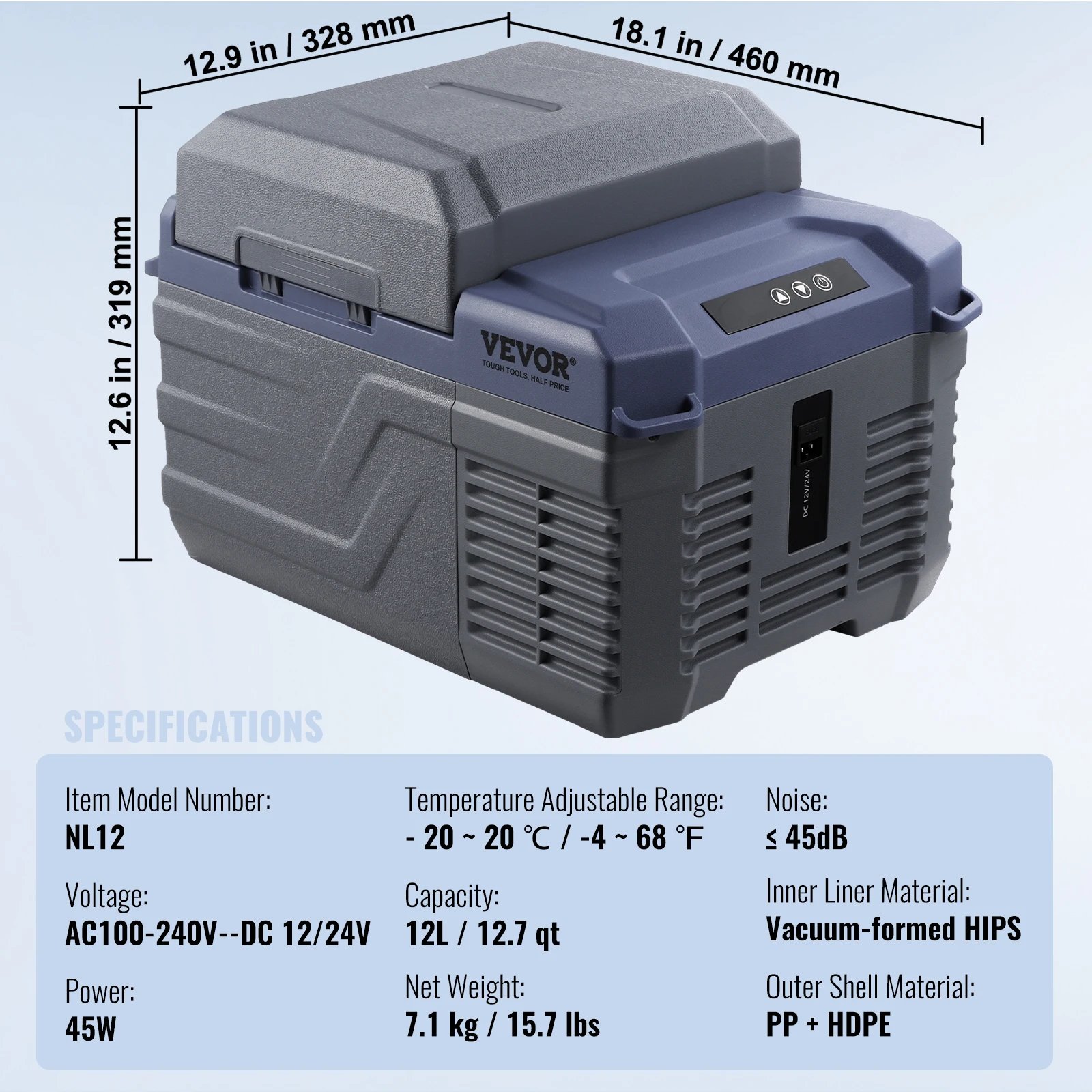 Succebuy 9L 15L Car Refrigerator Fridge Portable Icebox Single&Dual Zone with Blue Tooth Temp Adjustable for Outdoor Camping RV